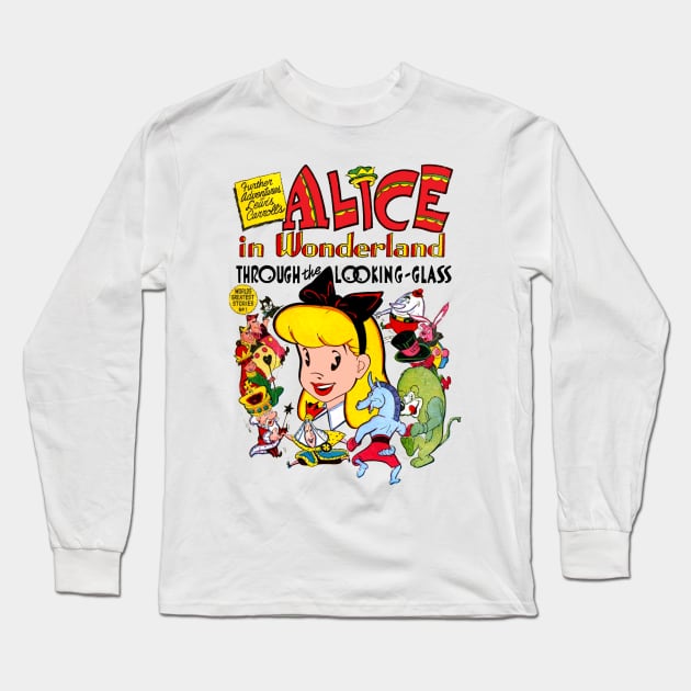 Alice in Wonderland Looking through the hour glass Long Sleeve T-Shirt by Joaddo